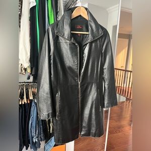 Black leather jacket